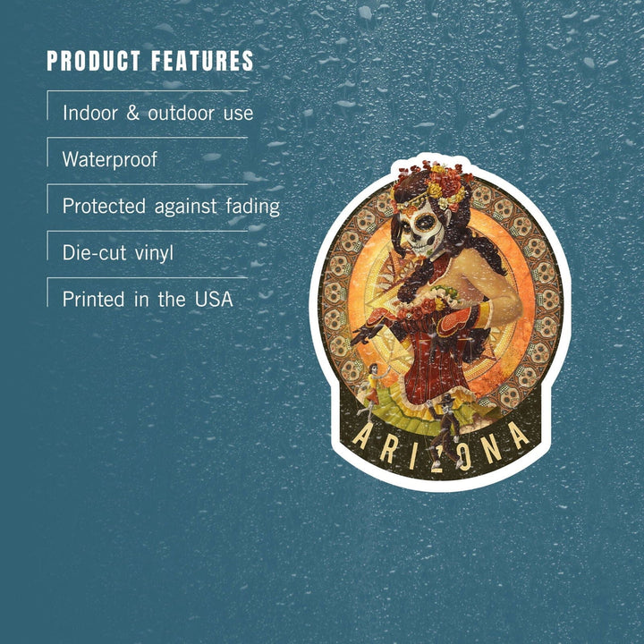 Arizona, Marionettes, Contour, Lantern Press Artwork, Vinyl Sticker Sticker Lantern Press