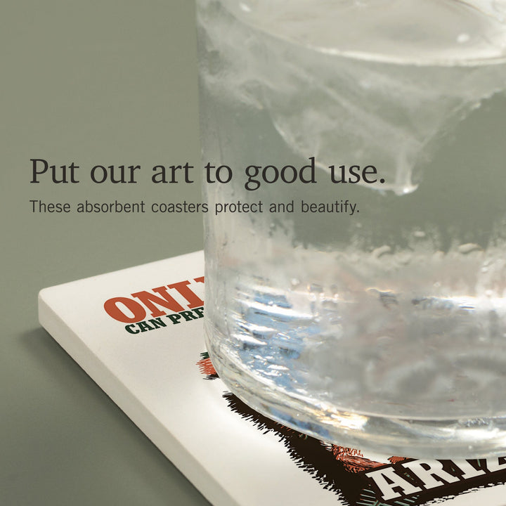 Arizona, Smokey Bear and Woodland Creatures, Coasters Coasters Lantern Press