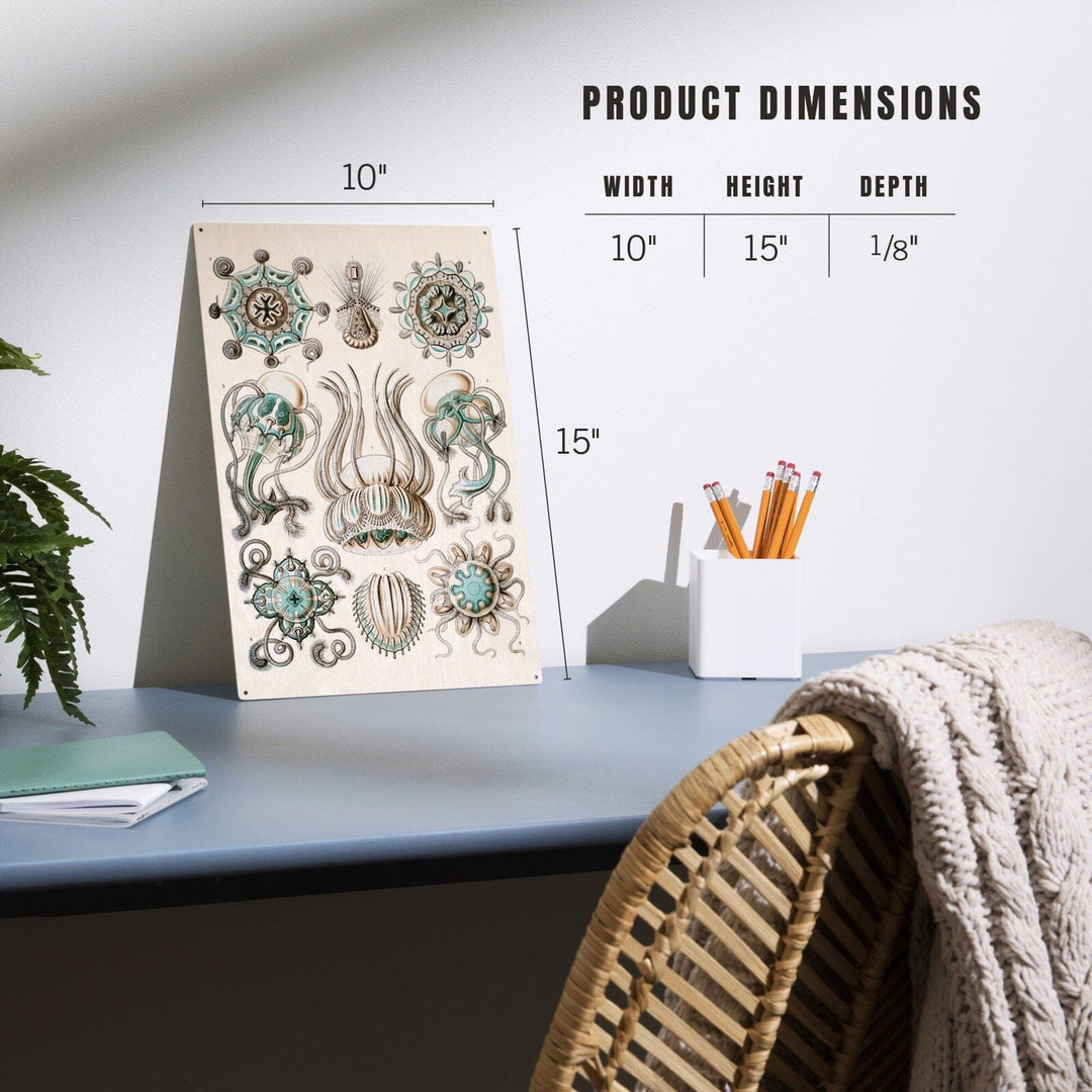 Art Forms of Nature, Narcomedusae, Ernst Haeckel Artwork, Wood Signs and Postcards Wood Lantern Press