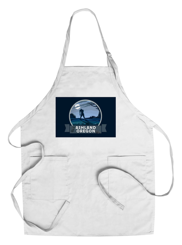 Ashland, Oregon, Bigfoot Country, Contour, Organic Cotton Kitchen Tea Towels Kitchen Lantern Press Cotton Towel