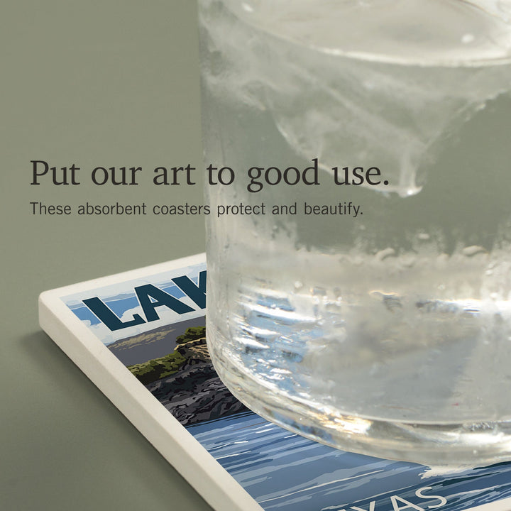 Austin, Texas, Lake Travis Sailing Scene, Coasters Coasters Lantern Press