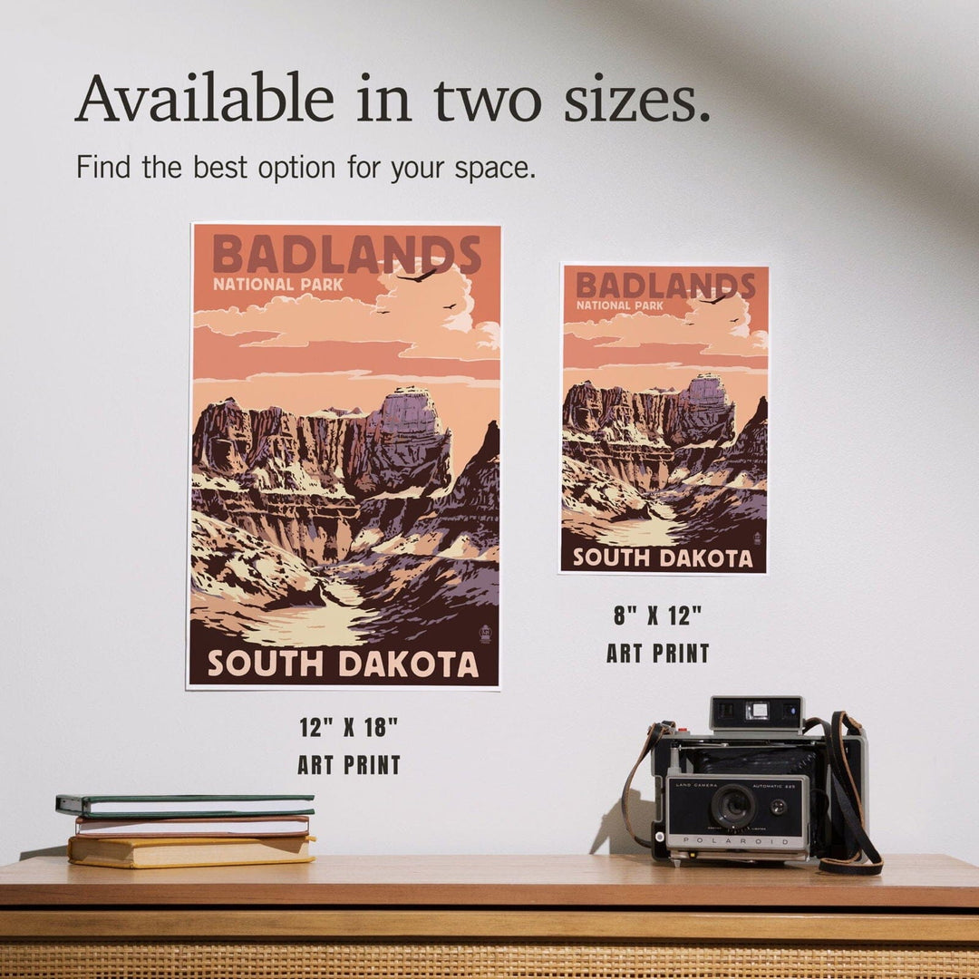 Badlands National Park, South Dakota, Castle Rock, Art & Giclee Prints Art Lantern Press
