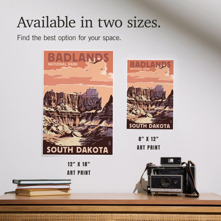 Badlands National Park, South Dakota, Castle Rock, Art & Giclee Prints Art Lantern Press