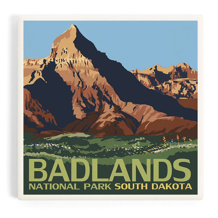 Badlands National Park, South Dakota, Coasters Coasters Lantern Press