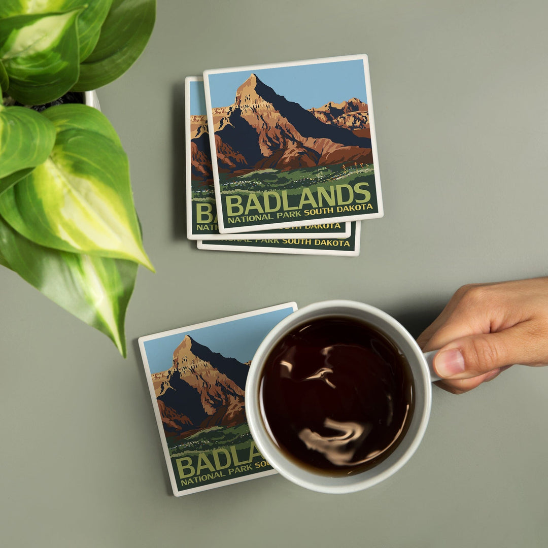 Badlands National Park, South Dakota, Coasters Coasters Lantern Press