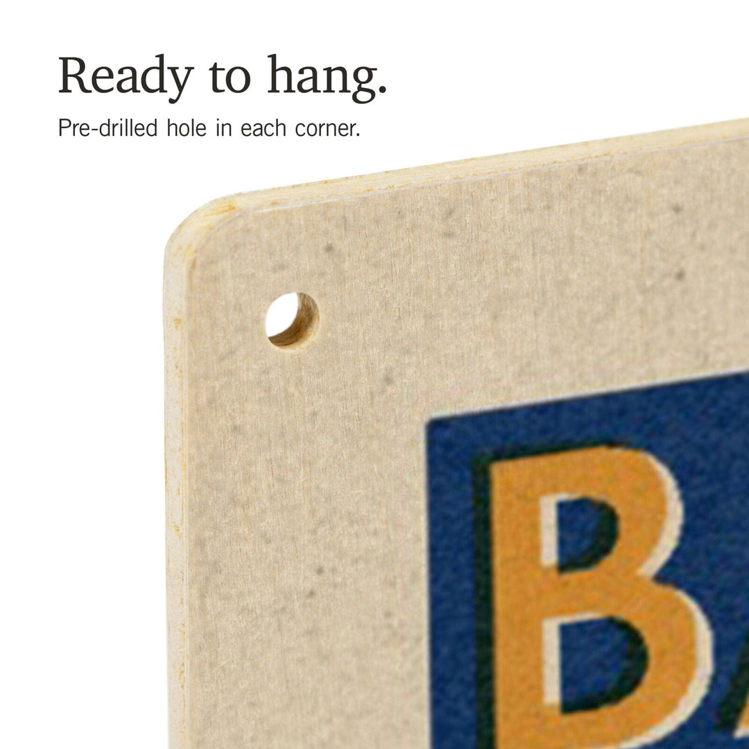 Badlands National Park, Woodblock, Lantern Press Artwork, Wood Signs and Postcards Wood Lantern Press