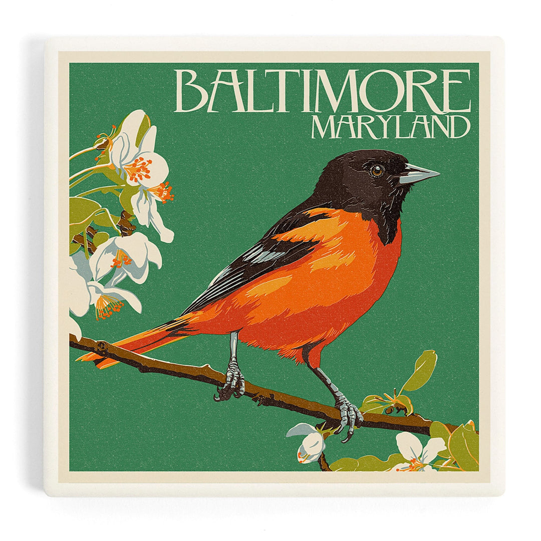 Baltimore, Maryland, Oriole Letterpress, Coasters Coasters Lantern Press