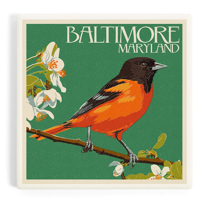 Baltimore, Maryland, Oriole Letterpress, Coasters Coasters Lantern Press