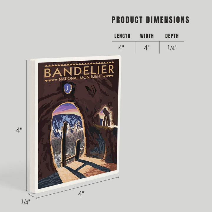 Bandelier National Monument, New Mexico, Twilight View, Coasters Coasters Lantern Press