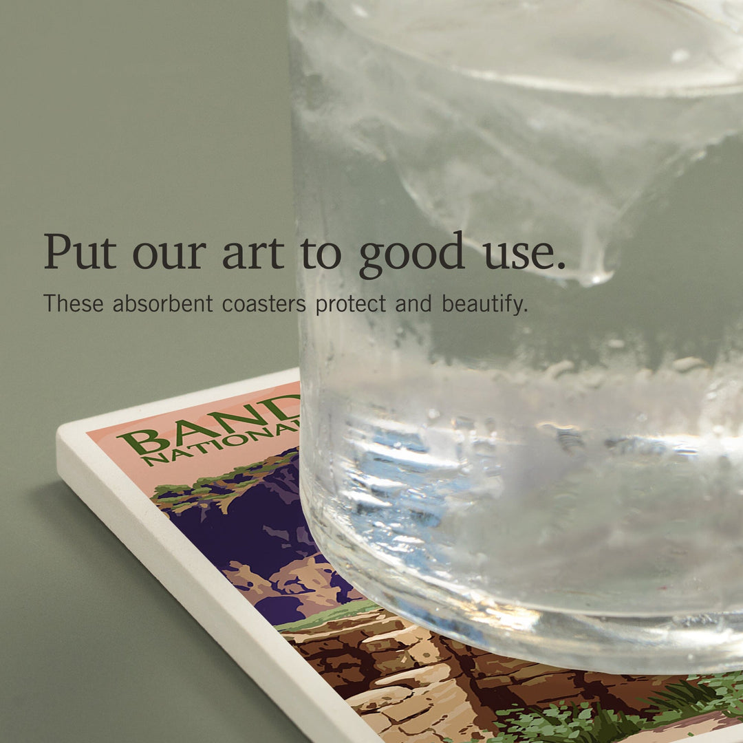 Bandelier National Monument, New Mexico, Tyuonyi, Coasters Coasters Lantern Press