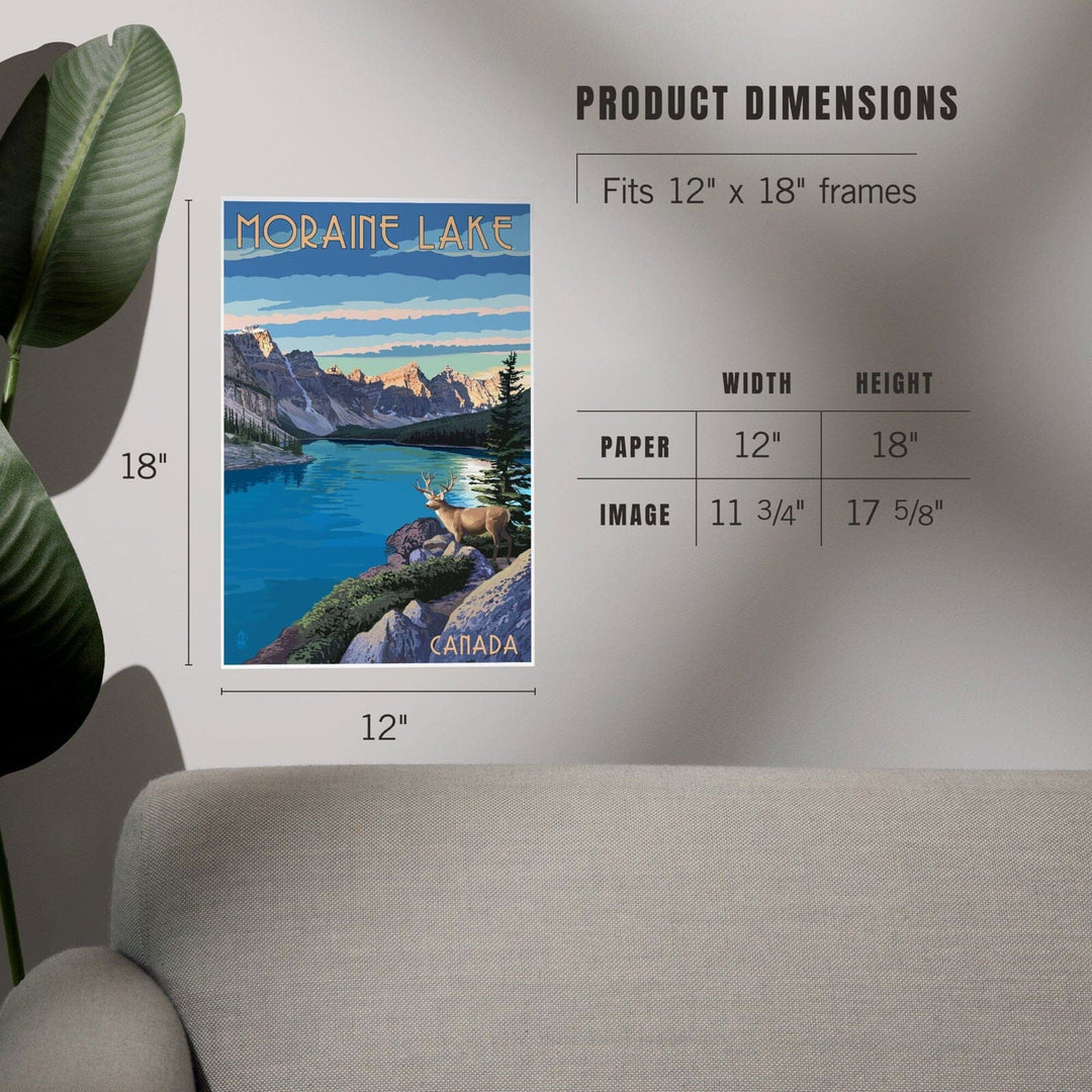 Banff, Alberta, Canada, Moraine Lake, Art & Giclee Prints Art Lantern Press