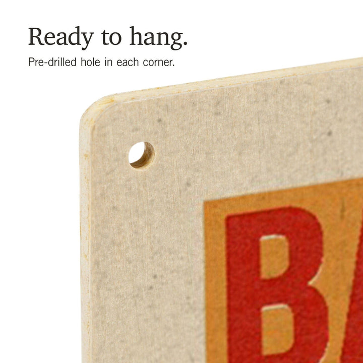 Bar Harbor, Maine, Woodblock, Lantern Press Artwork, Wood Signs and Postcards Wood Lantern Press