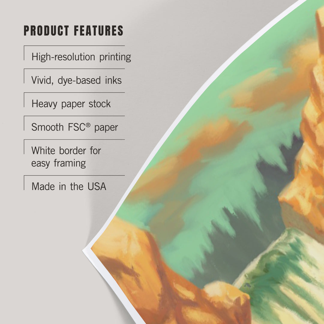 Bear, Falls, Oil Painting, Art & Giclee Prints Art Lantern Press