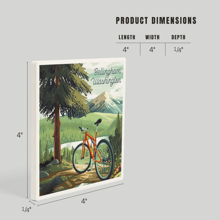 Bellingham, Washington, Get Outside Series, Off To Wander, Cycling with Mountains, Coasters Coasters Lantern Press