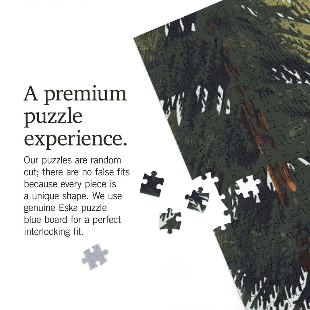 Bellingham, Washington, Get Outside Series, Off To Wander, Cycling with Mountains, Jigsaw Puzzle Puzzle Lantern Press