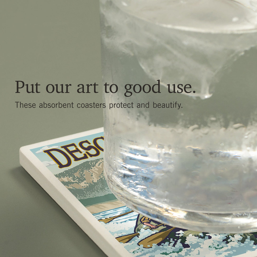 Bend, Oregon, Deschutes River Rafting, Coasters Coasters Lantern Press