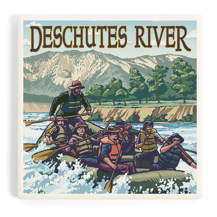 Bend, Oregon, Deschutes River Rafting, Coasters Coasters Lantern Press Coaster
