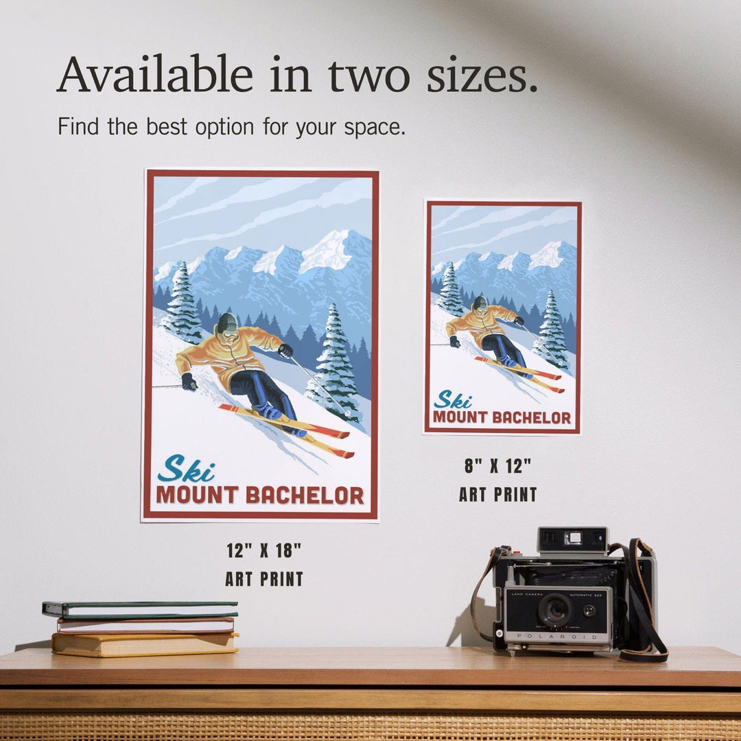 Bend, Oregon, Mount Bachelor, Downhill Skier, Art & Giclee Prints Art Lantern Press