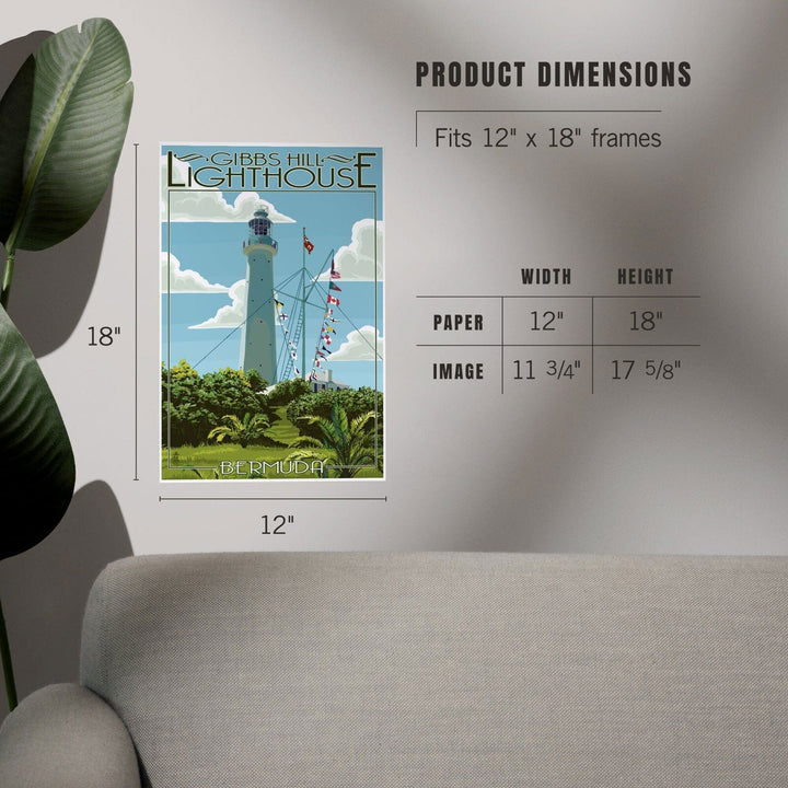 Bermuda, Gibbs Hill Lighthouse, Art & Giclee Prints Art Lantern Press