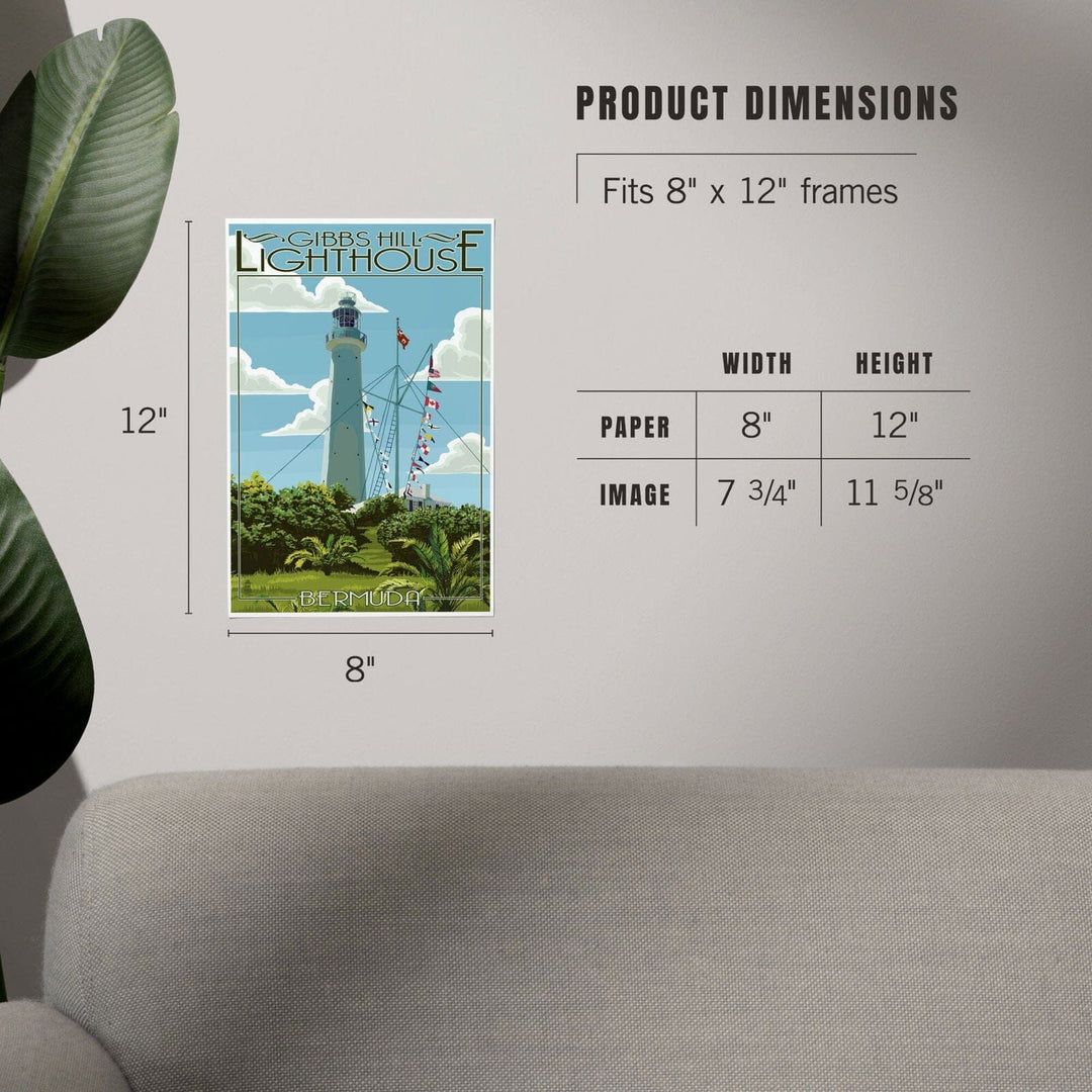 Bermuda, Gibbs Hill Lighthouse, Art & Giclee Prints Art Lantern Press