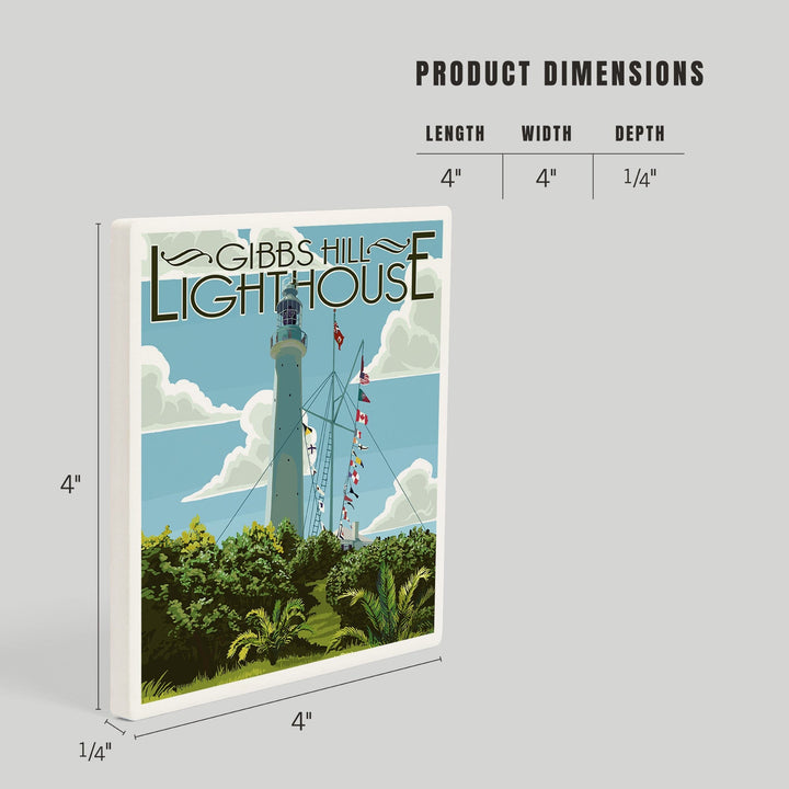 Bermuda, Gibbs Hill Lighthouse, Coasters Coasters Lantern Press