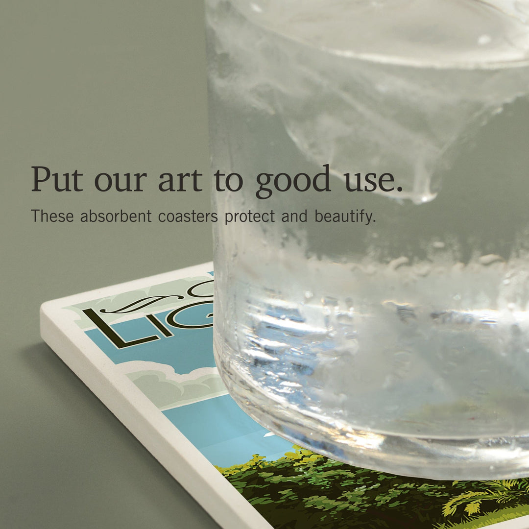 Bermuda, Gibbs Hill Lighthouse, Coasters Coasters Lantern Press