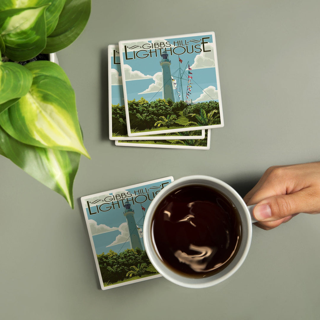 Bermuda, Gibbs Hill Lighthouse, Coasters Coasters Lantern Press