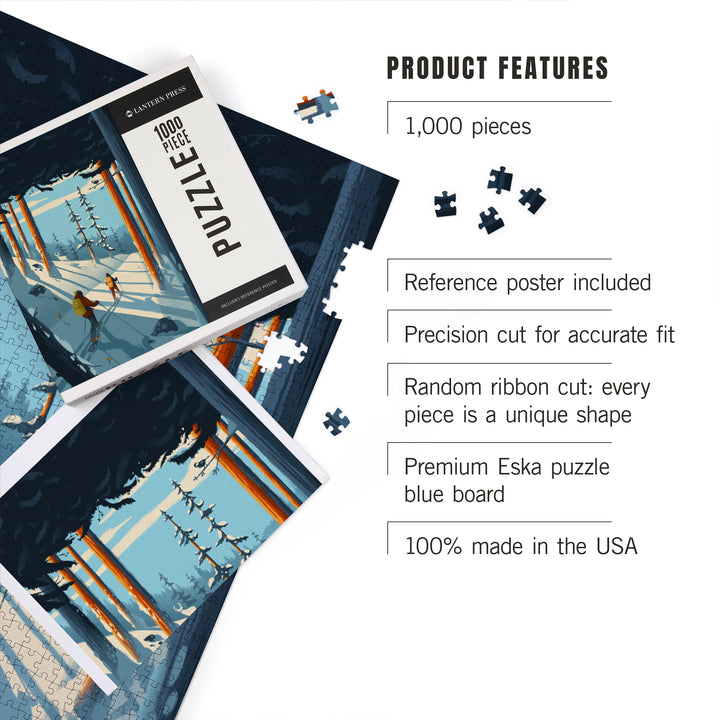 Better on Foot, Snowshoeing,, Jigsaw Puzzle Puzzle Lantern Press