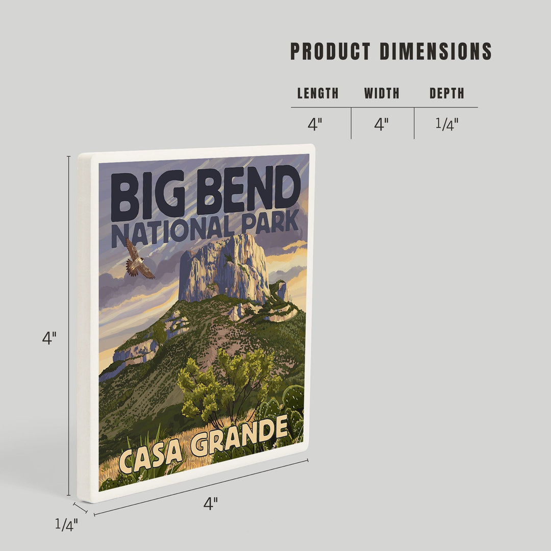 Big Bend National Park, Texas, Casa Grande, Coasters Coasters Lantern Press