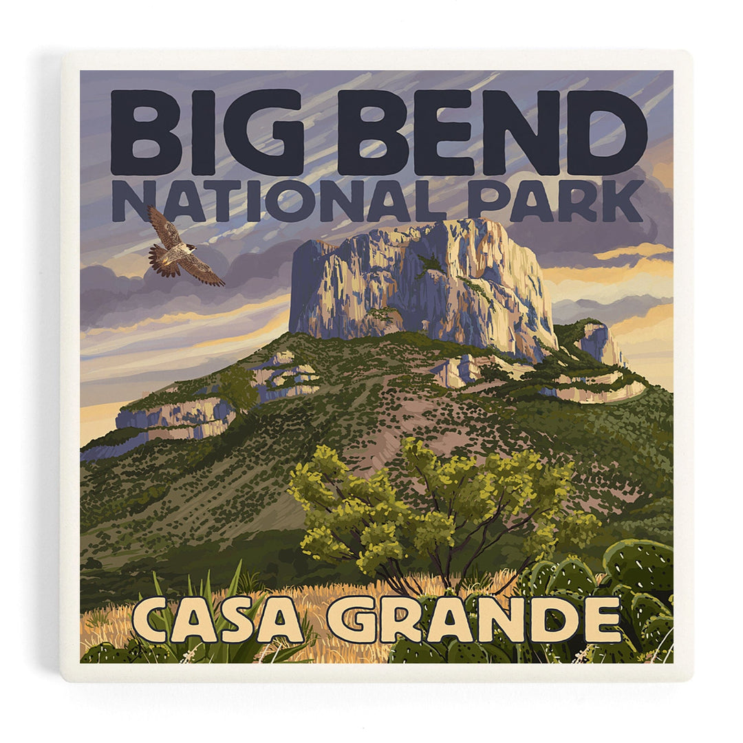 Big Bend National Park, Texas, Casa Grande, Coasters Coasters Lantern Press Coaster