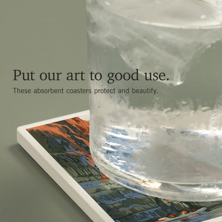 Big Bend National Park, Texas, Painterly National Park Series, Coasters Coasters Lantern Press