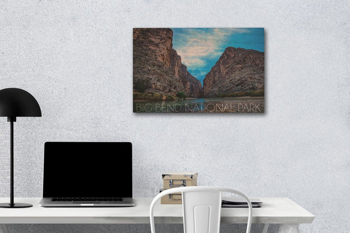 Big Bend National Park, Texas, Rio Grande River, Lantern Press Photography, Wood Signs and Postcards Wood Lantern Press 12 x 18 Wood Gallery Print