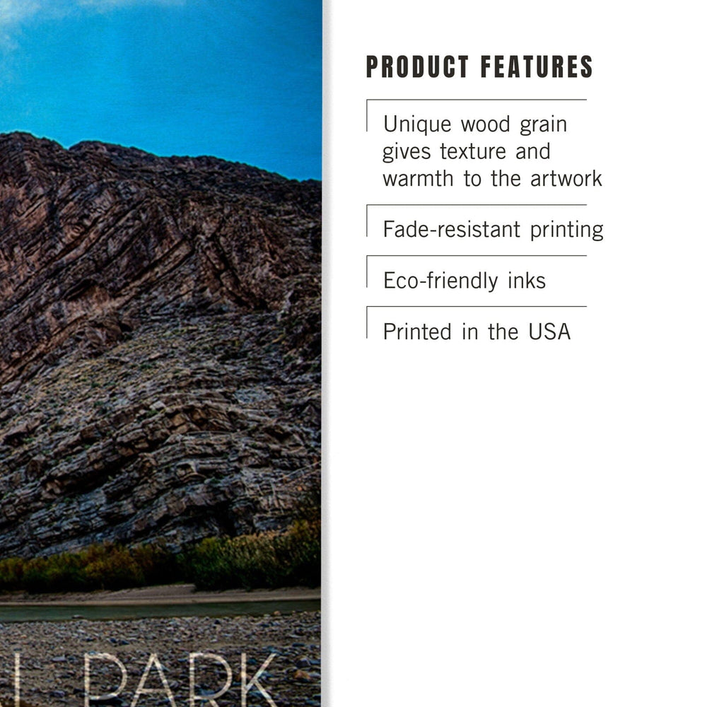 Big Bend National Park, Texas, Rio Grande River, Lantern Press Photography, Wood Signs and Postcards Wood Lantern Press