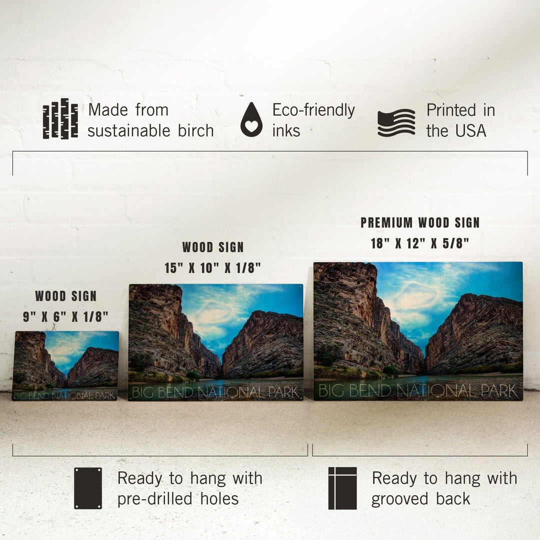 Big Bend National Park, Texas, Rio Grande River, Lantern Press Photography, Wood Signs and Postcards Wood Lantern Press
