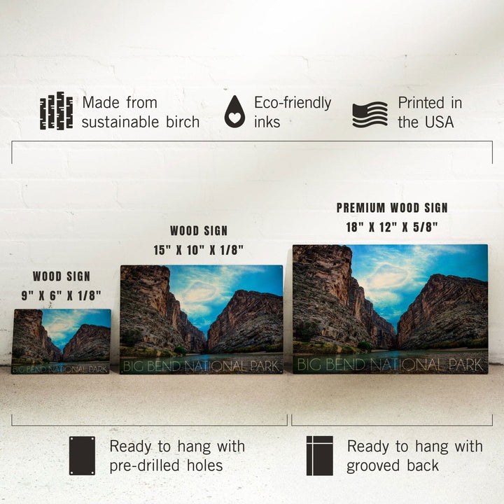 Big Bend National Park, Texas, Rio Grande River, Lantern Press Photography, Wood Signs and Postcards Wood Lantern Press