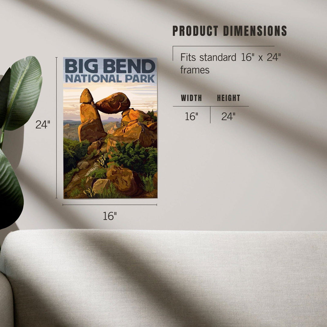 Big Bend National Park, Texas, Rock Formation, Art & Giclee Prints Art Lantern Press