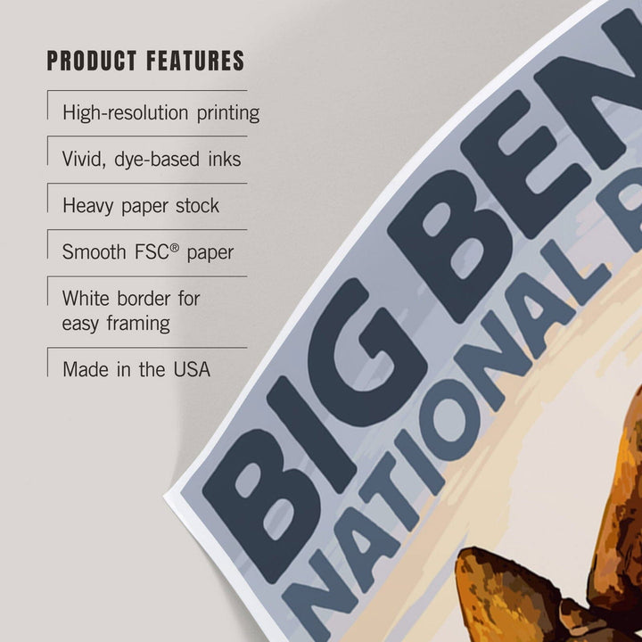 Big Bend National Park, Texas, Rock Formation, Art & Giclee Prints Art Lantern Press