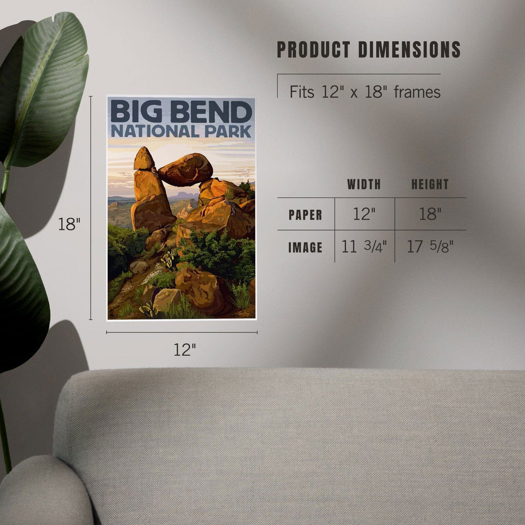 Big Bend National Park, Texas, Rock Formation, Art & Giclee Prints Art Lantern Press