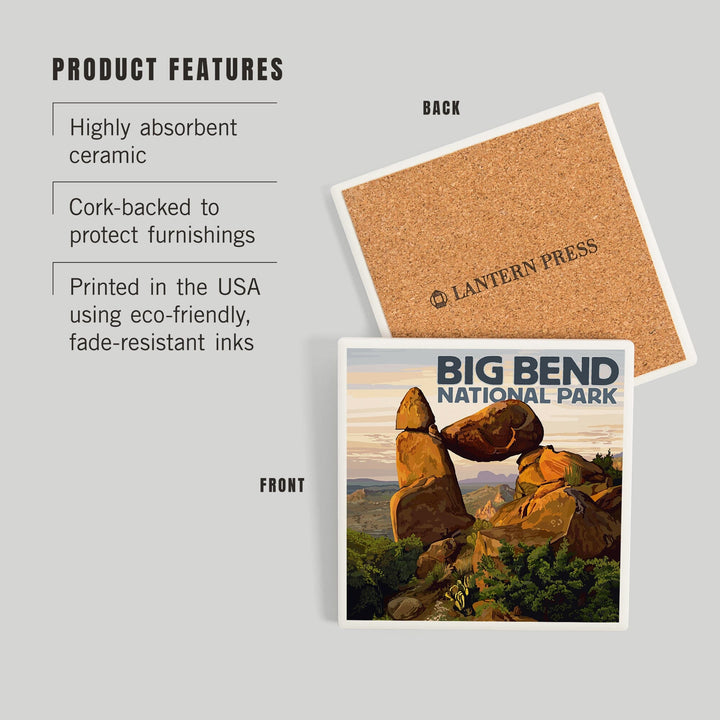 Big Bend National Park, Texas, Rock Formation, Coasters Coasters Lantern Press