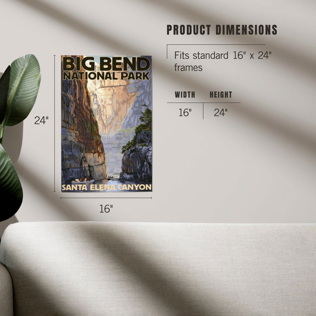 Big Bend National Park, Texas, Santa Elena Canyon, Painterly Series, Art & Giclee Prints Art Lantern Press