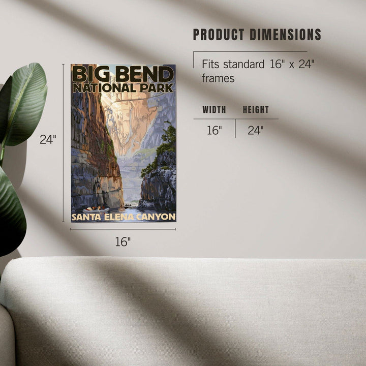 Big Bend National Park, Texas, Santa Elena Canyon, Painterly Series, Art & Giclee Prints Art Lantern Press