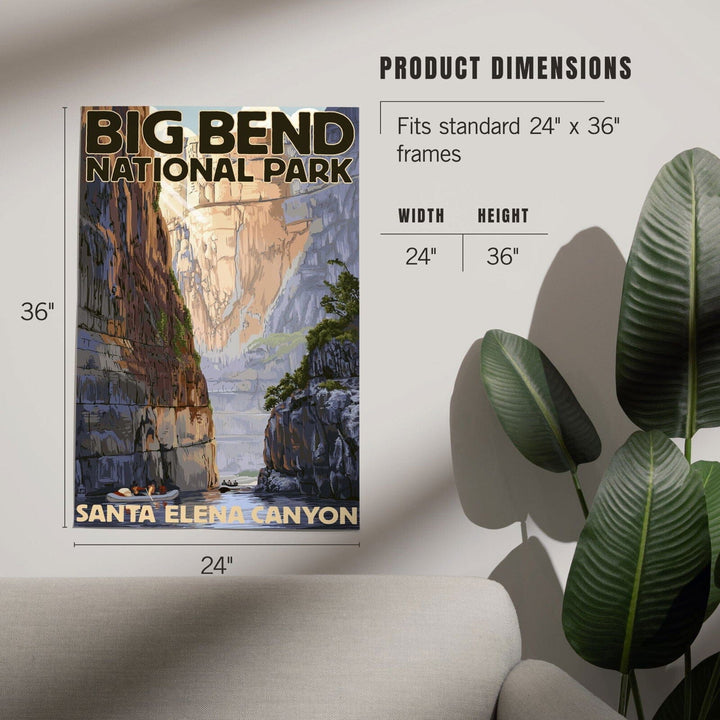 Big Bend National Park, Texas, Santa Elena Canyon, Painterly Series, Art & Giclee Prints Art Lantern Press