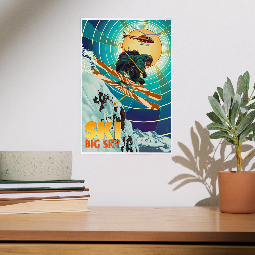 Big Sky, Montana, Heli-Skiing, Art & Giclee Prints - Lantern Press