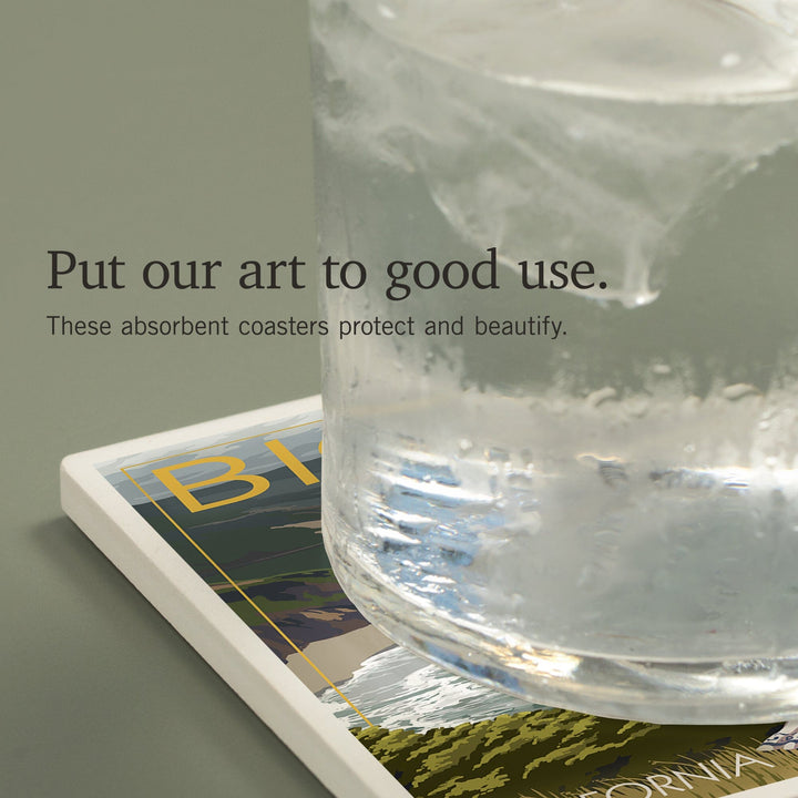 Big Sur, California, Coast Scene, Coasters Coasters Lantern Press