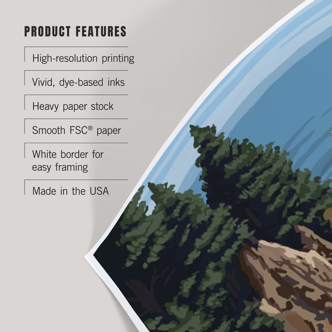 Big Sur, California, McWay Falls, Art & Giclee Prints - Lantern Press