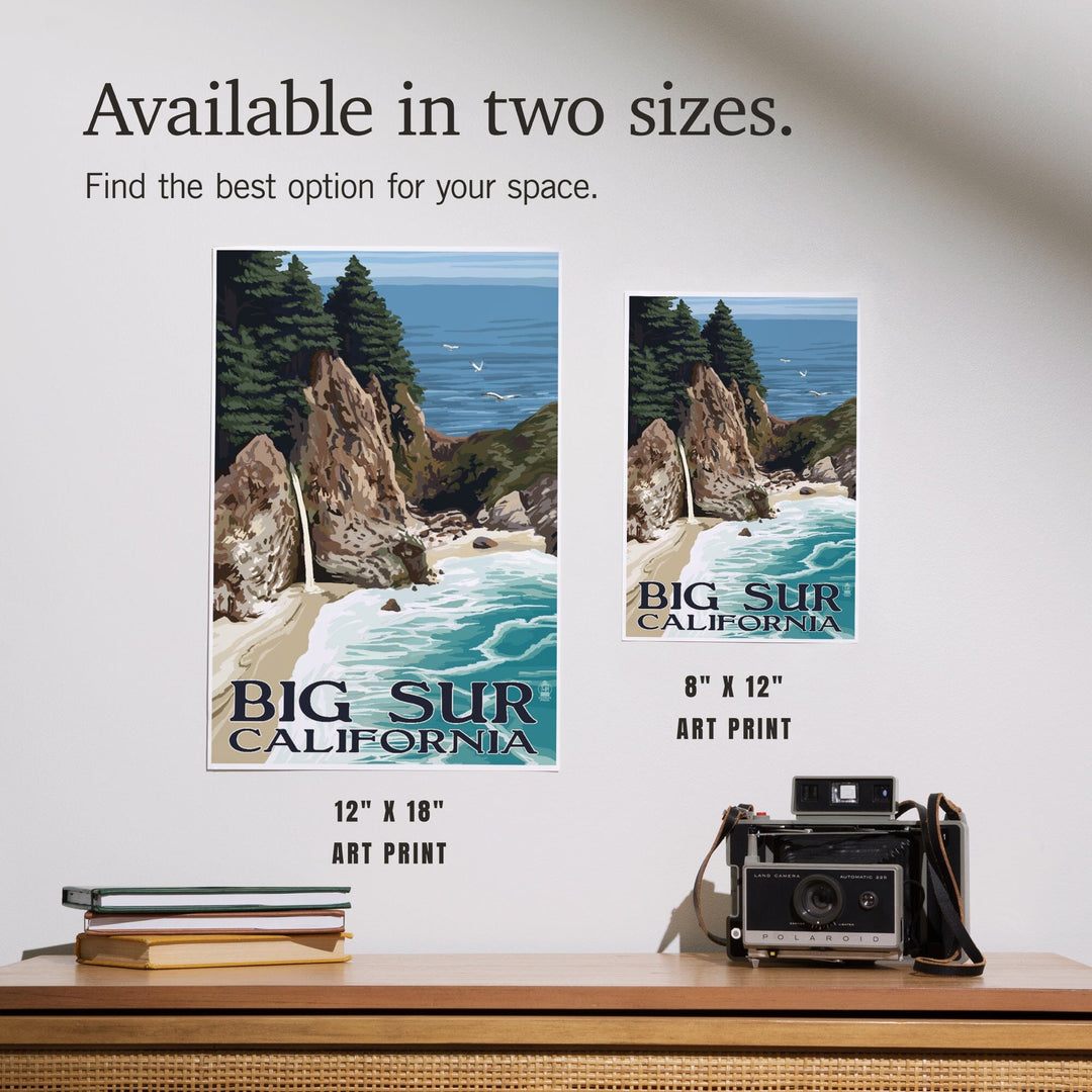 Big Sur, California, McWay Falls, Art & Giclee Prints - Lantern Press