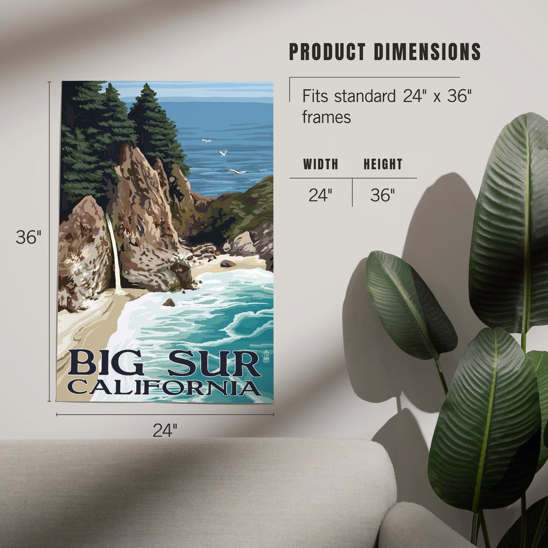 Big Sur, California, McWay Falls, Art & Giclee Prints - Lantern Press