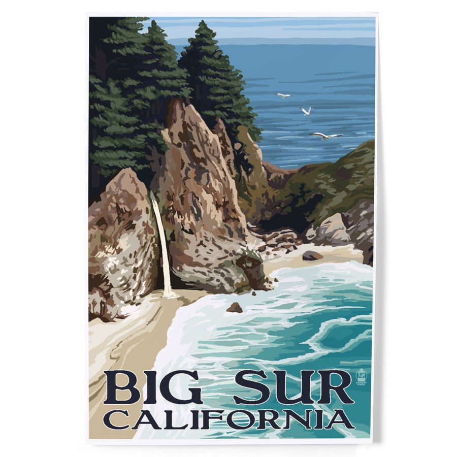 Big Sur, California, McWay Falls, Art & Giclee Prints - Lantern Press
