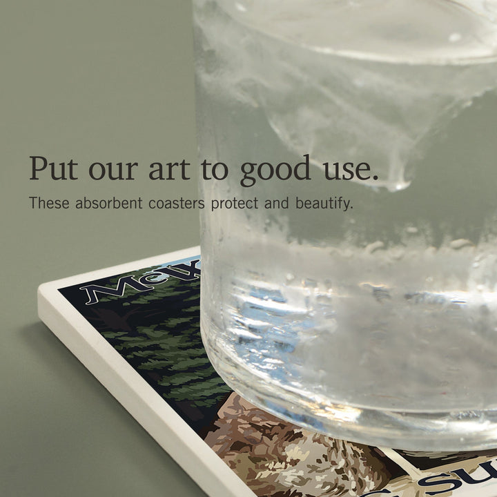 Big Sur, California, McWay Falls, Coasters Coasters Lantern Press