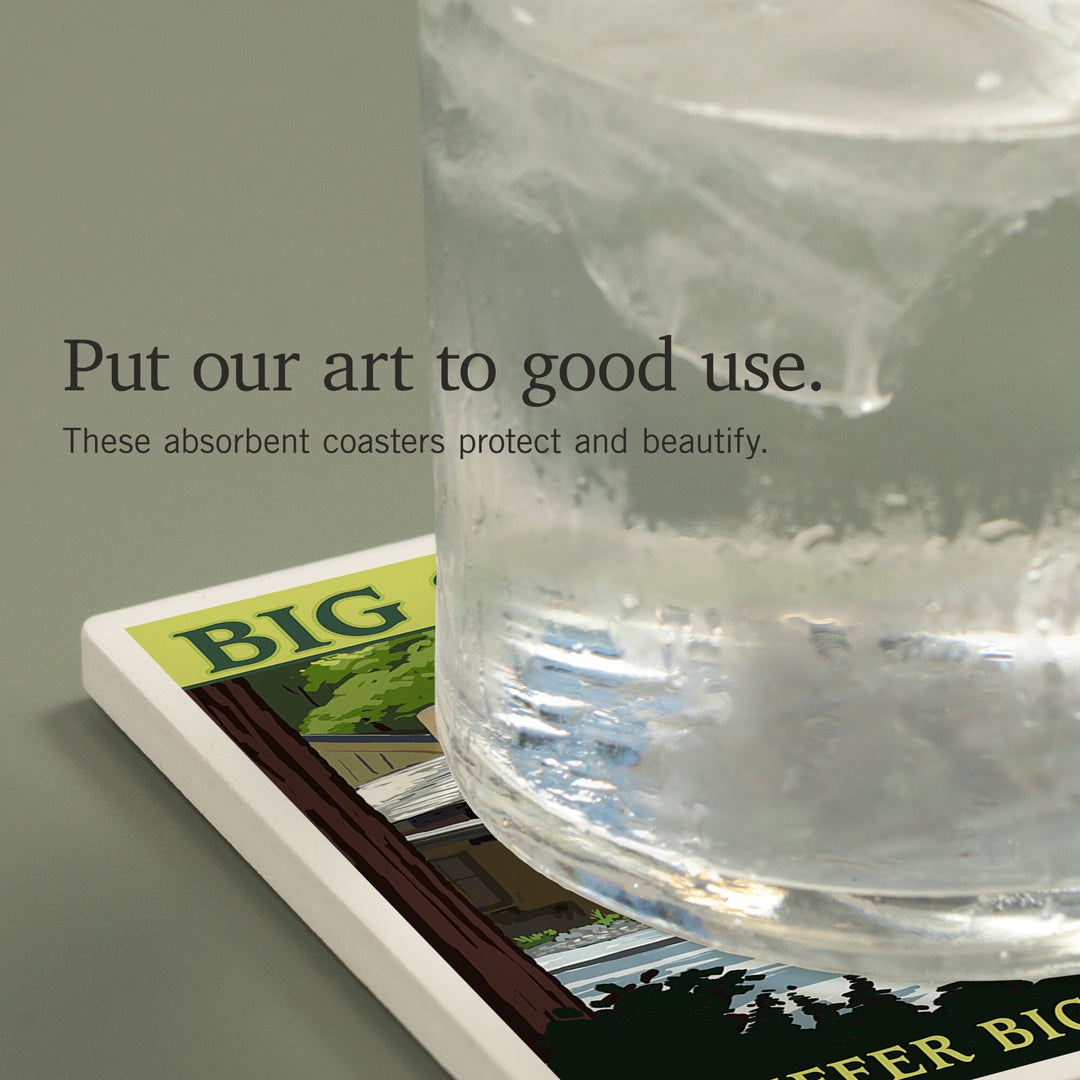 Big Sur Lodge, California, Coasters Coasters Lantern Press